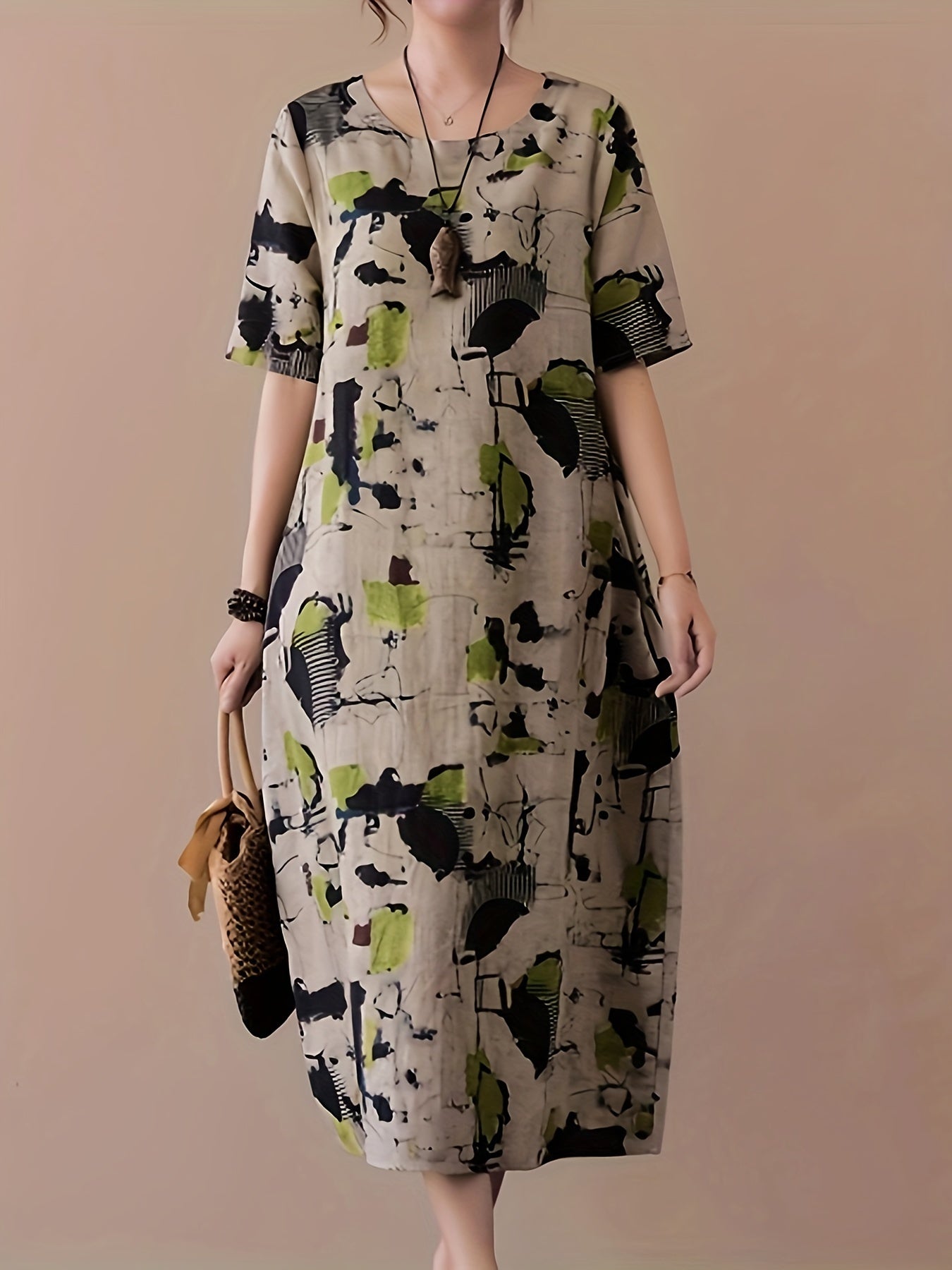 Helleona - Elegant Tummy Covering Maxi Dress