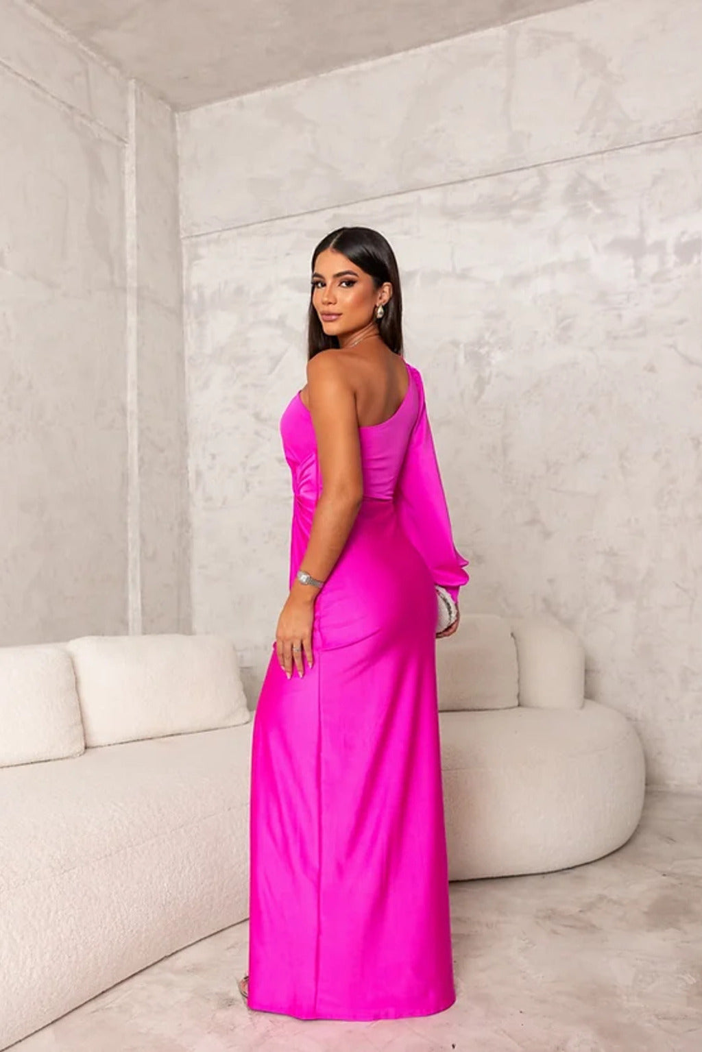 Harmoniaia - Elegant Evening Dress With One Shoulder For Women