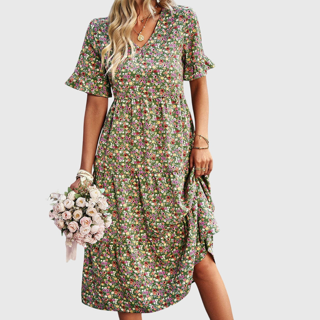 Gaiaaia - Summer floral midi dress