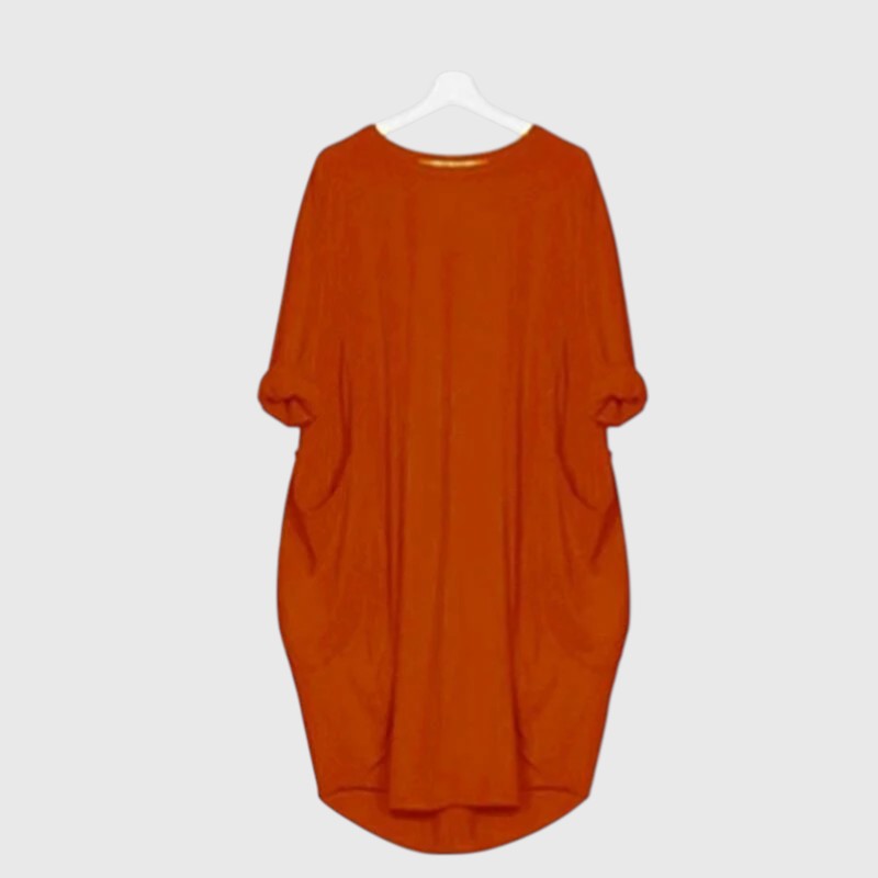 Ligeia - Midi Summer Dress with Loose Fit