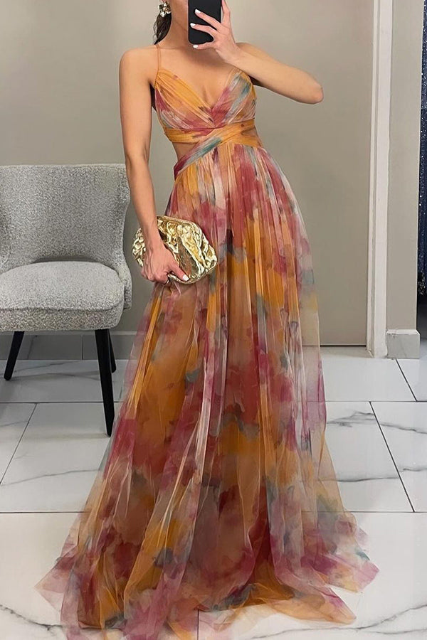 Cassandraona - Stunning Maxi Dress For Wedding Guests With V Neckline For Women