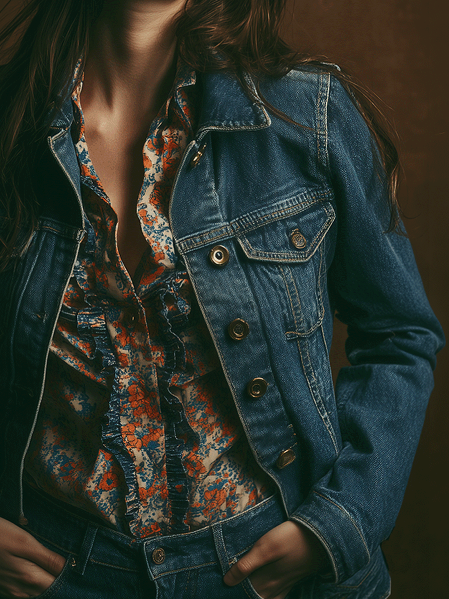 Retro Casual American Wash Denim Jacket