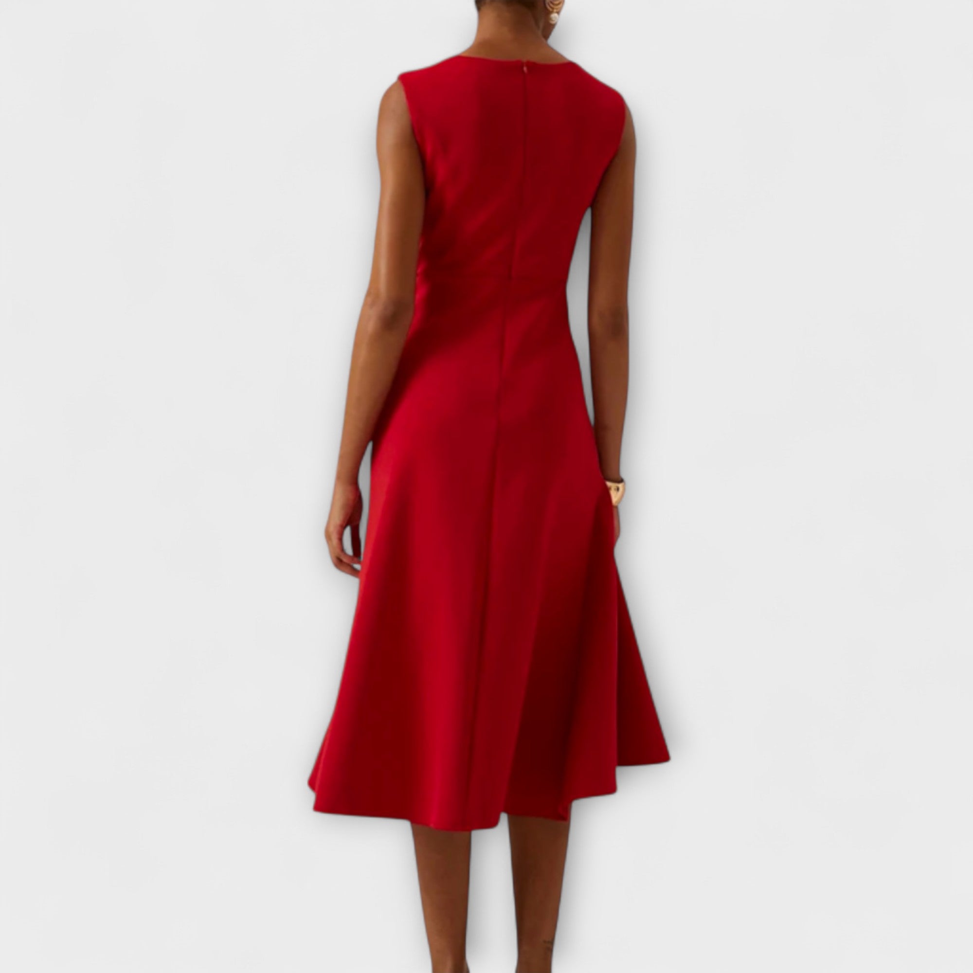 Psyche - Asymmetrical Draped Midi Dress