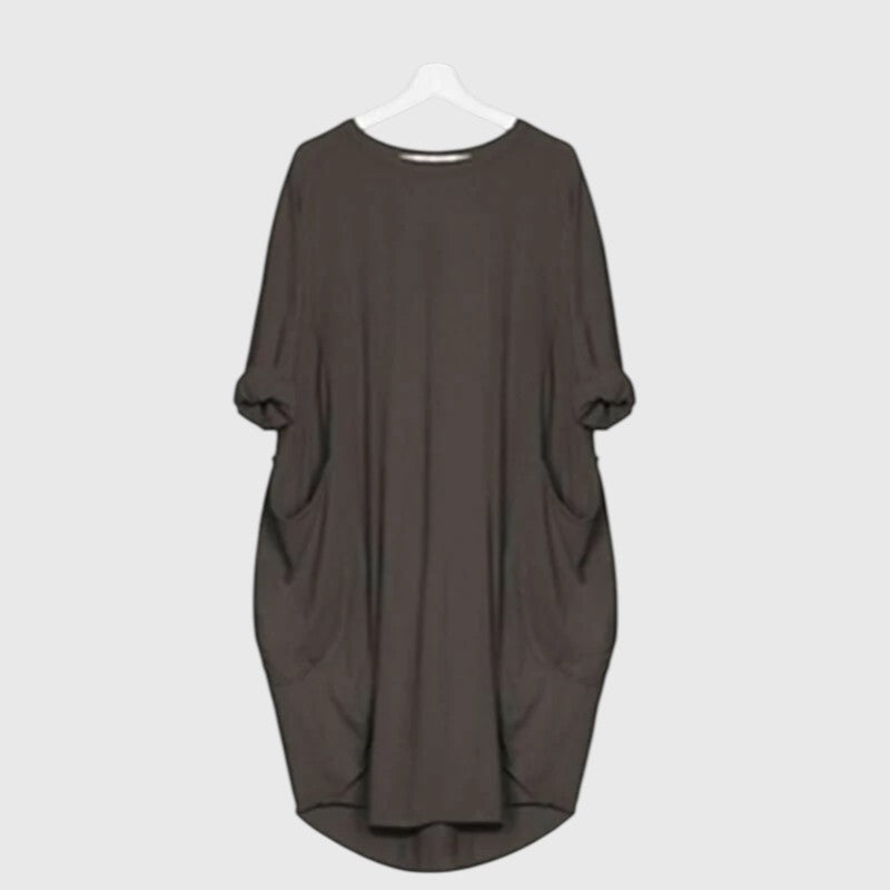 Ligeia - Midi Summer Dress with Loose Fit