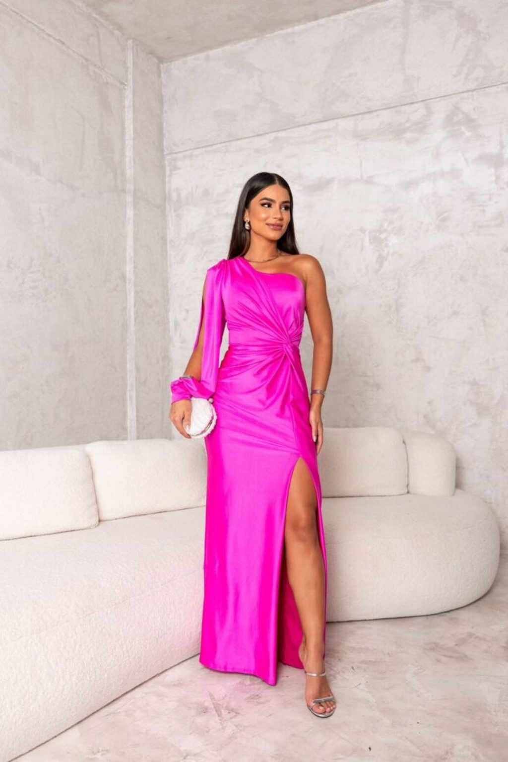Harmoniaia - Elegant Evening Dress With One Shoulder For Women