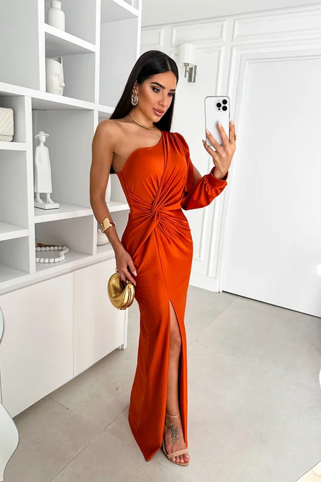 Harmoniaia - Elegant Evening Dress With One Shoulder For Women