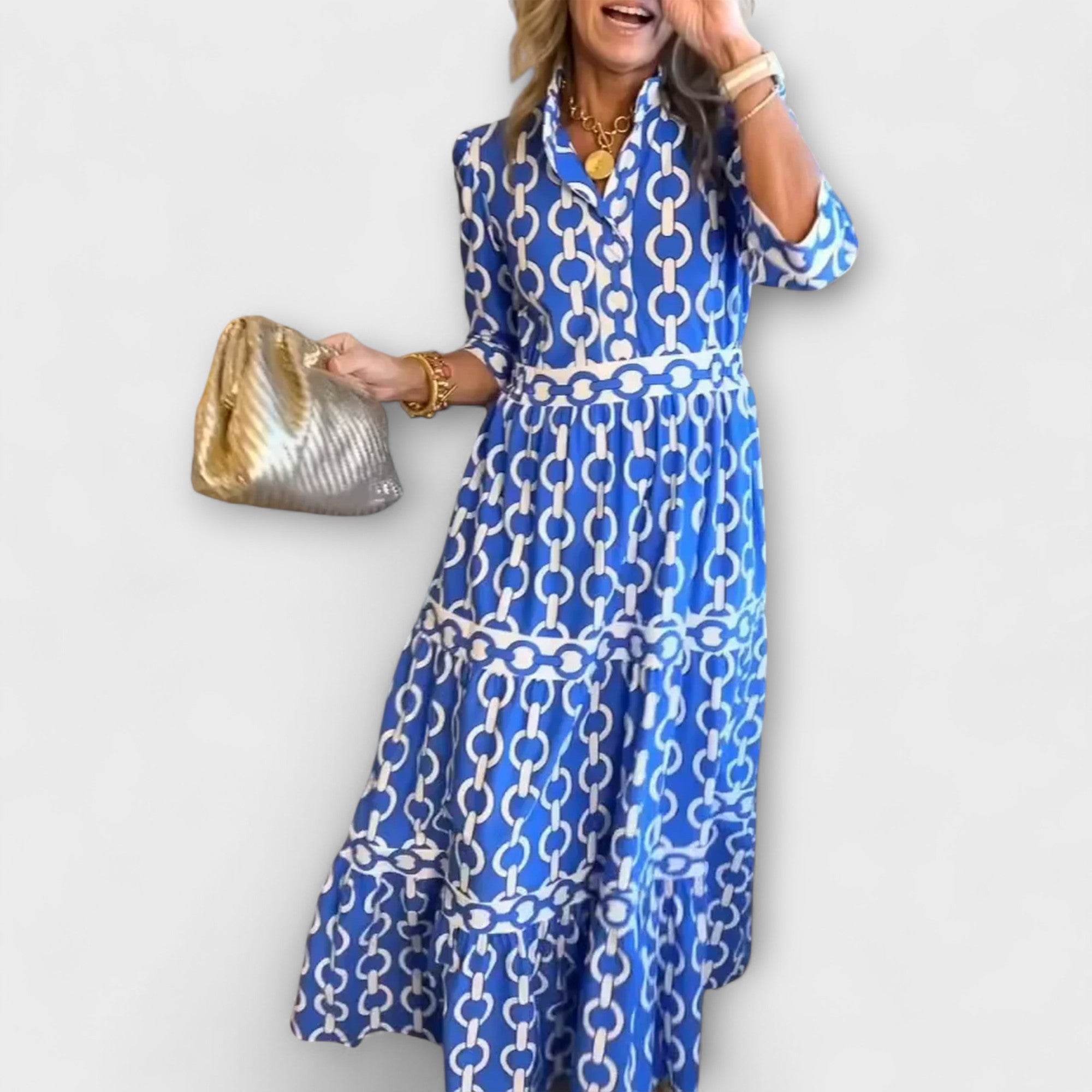 Thalassa - Midi Dress with Chain Pattern
