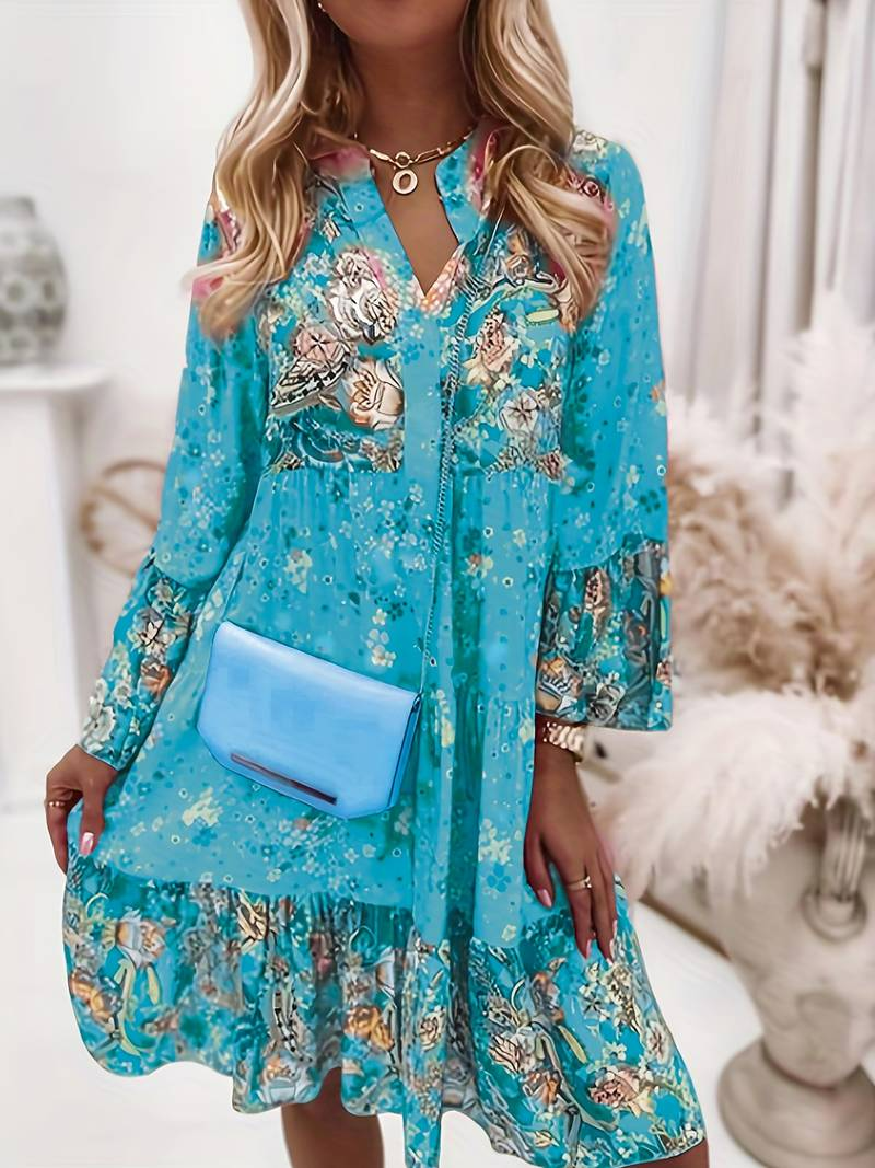 Phaenna - Women's floral print short dress
