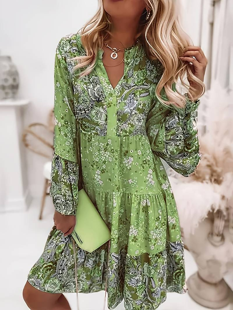 Phaenna - Women's floral print short dress