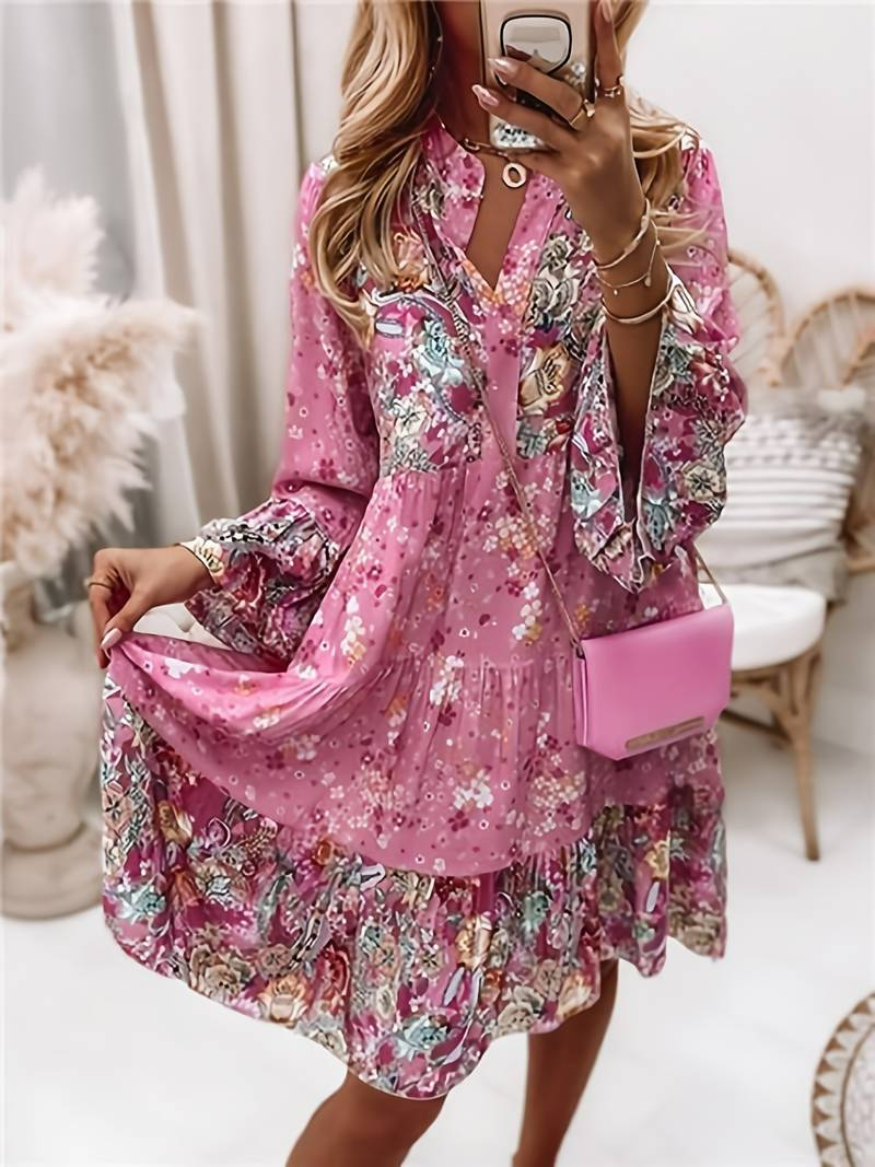 Phaenna - Women's floral print short dress