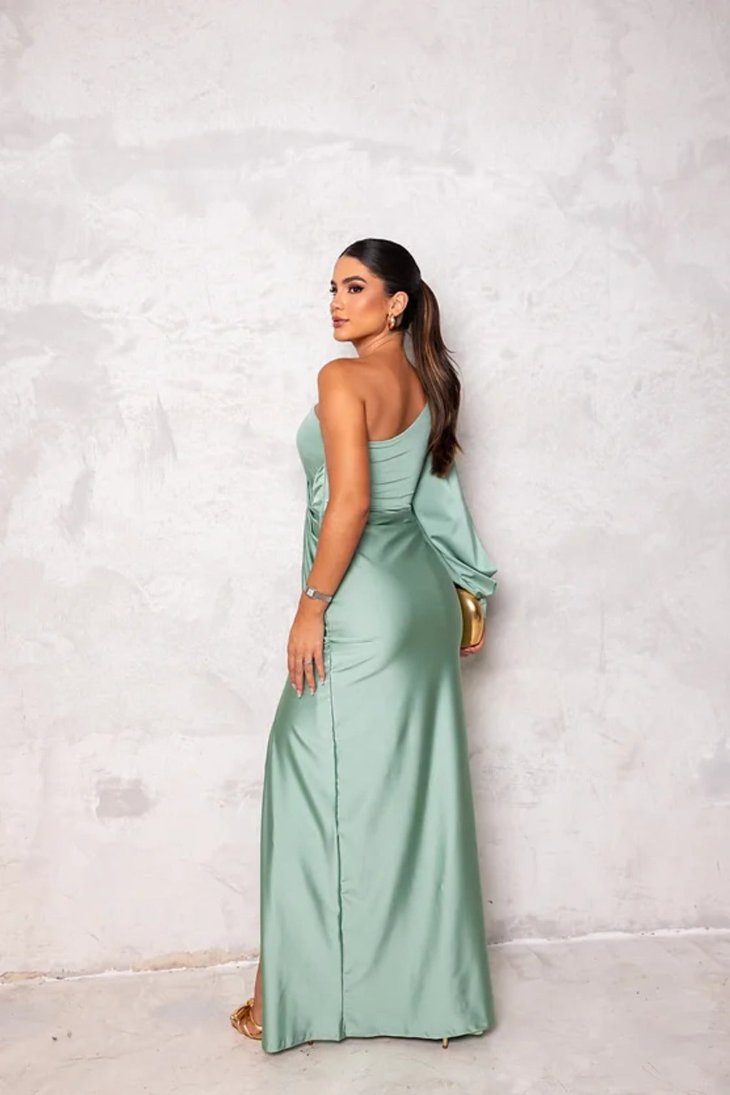 Harmoniaia - Elegant Evening Dress With One Shoulder For Women