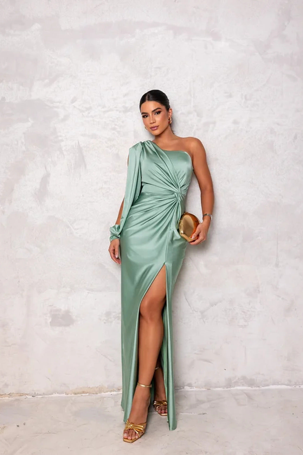 Harmoniaia - Elegant Evening Dress With One Shoulder For Women