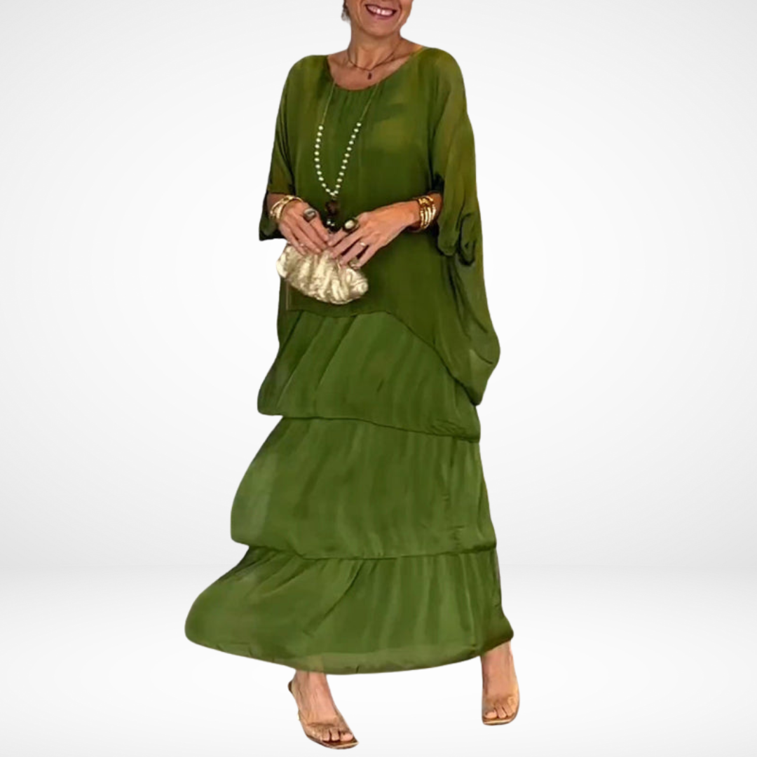Xanthea - Artistic Loose Maxi Dress