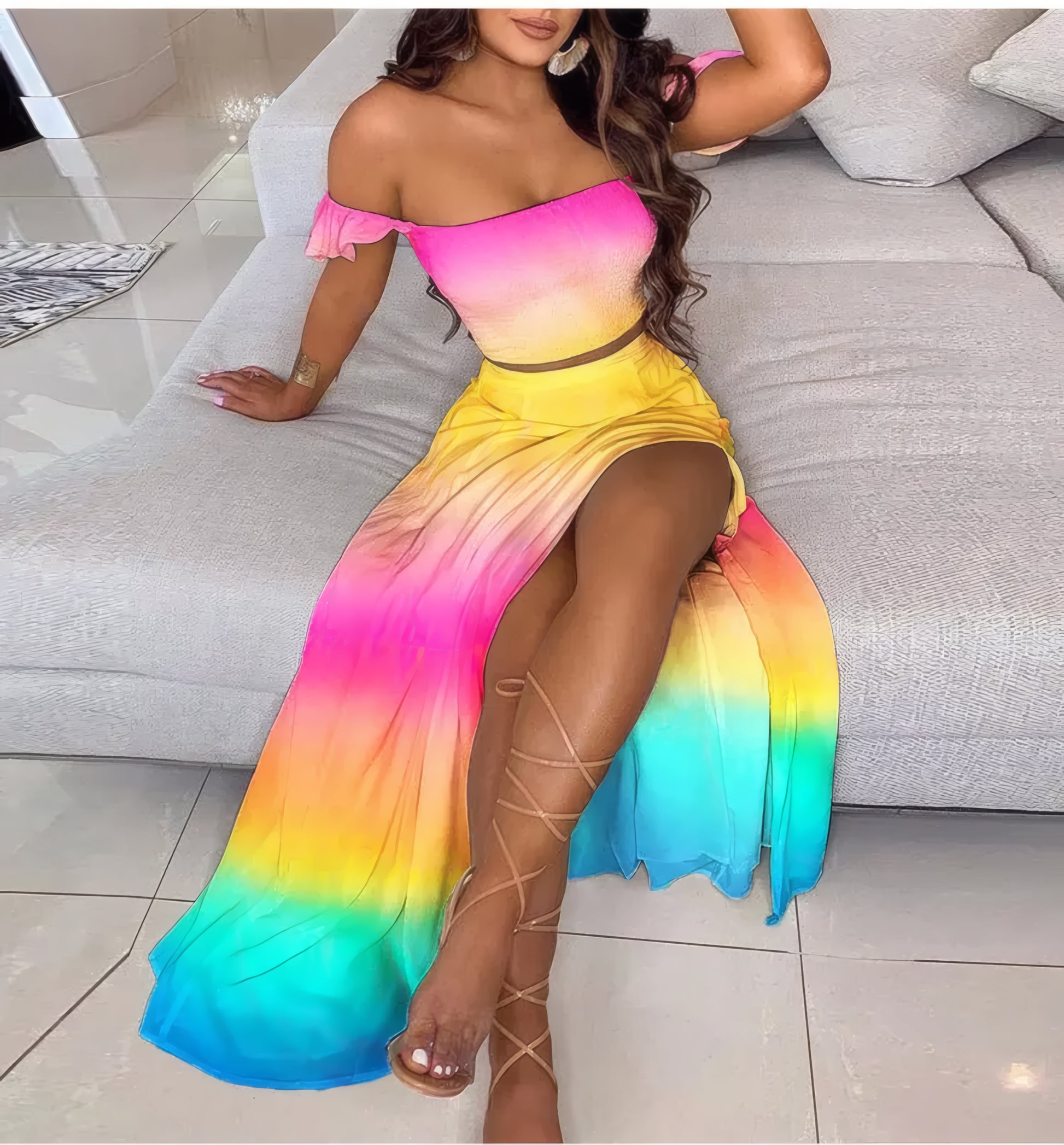 Boho Chic Ensemble Two Piece Set