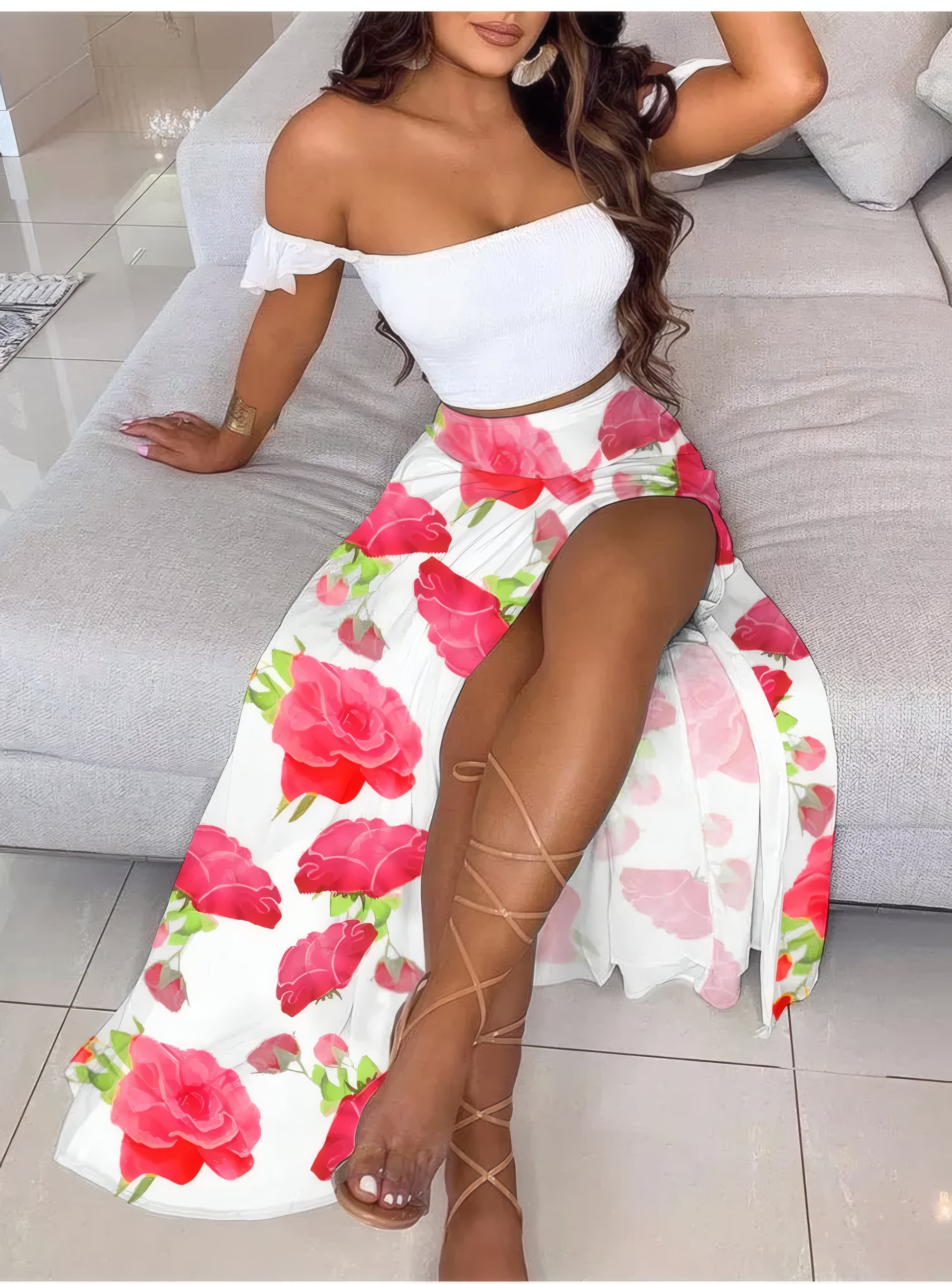 Boho Chic Ensemble Two Piece Set