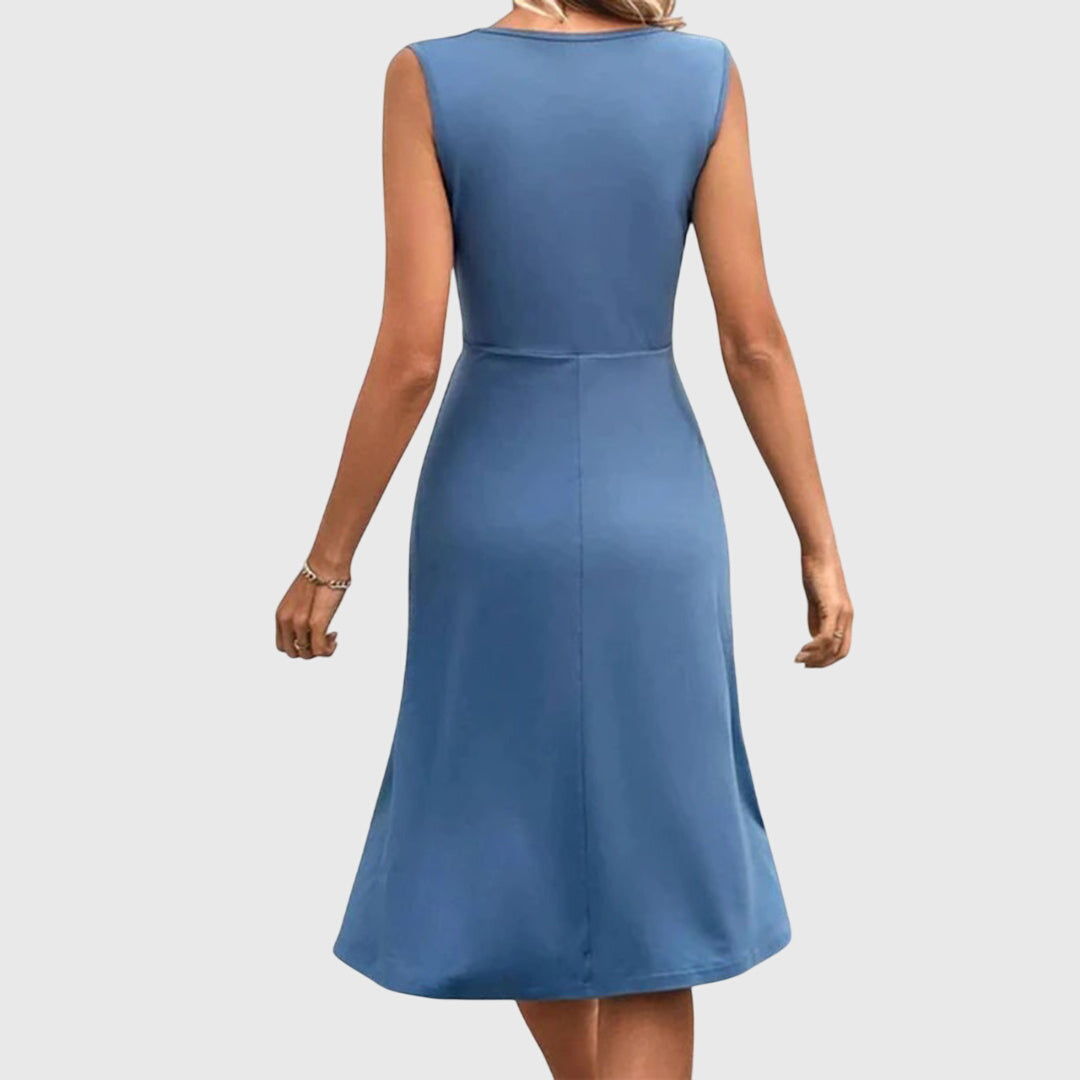 Chryseis - Women's summer dress with wrap neckline