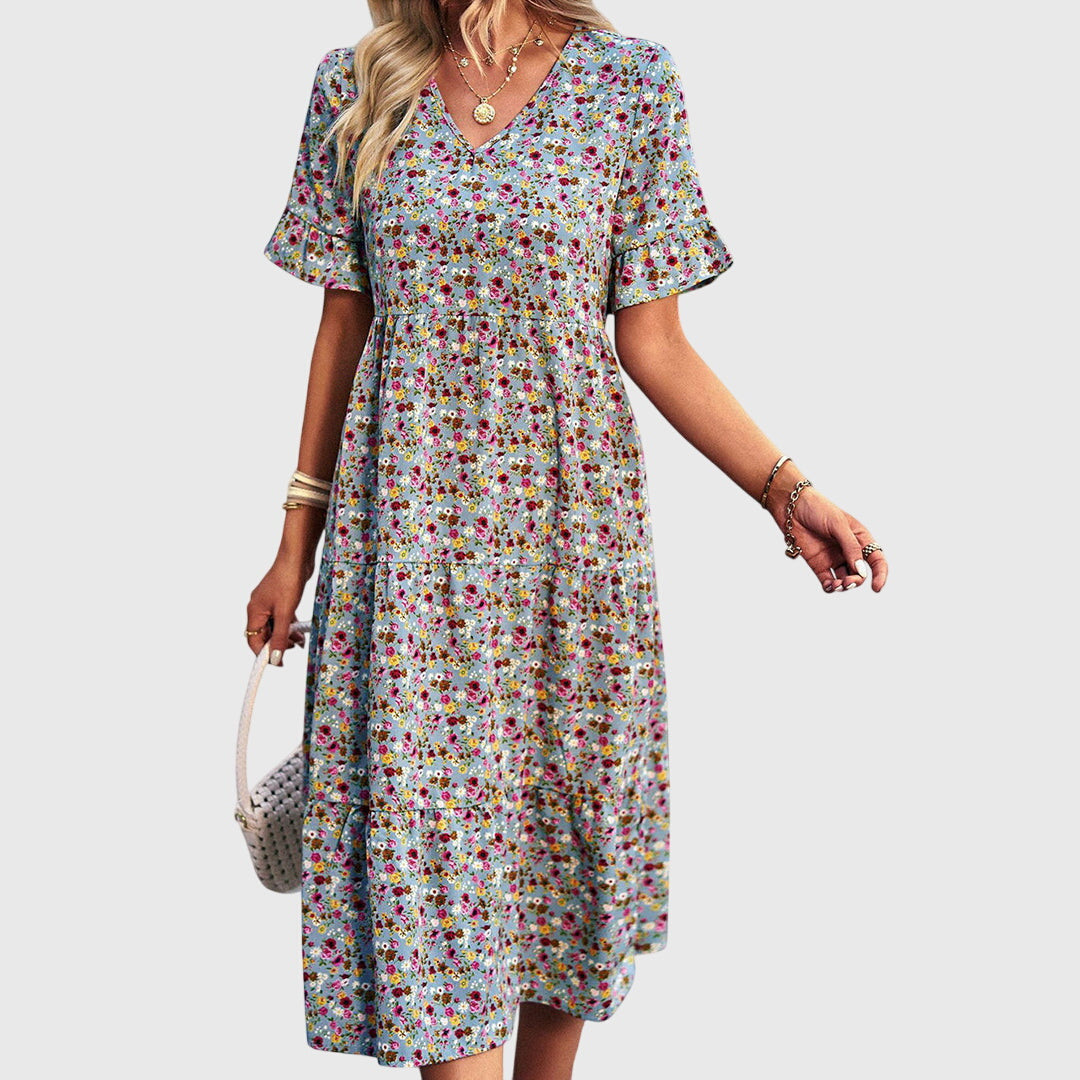 Gaiaaia - Summer floral midi dress