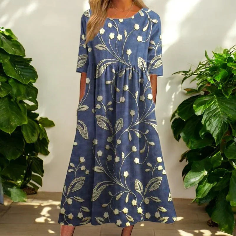 Merope - Floral Midi Dress