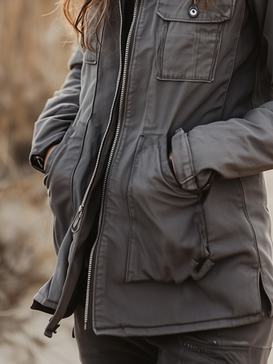 Vintage Casual Windproof Multi-pocket Work Jacket