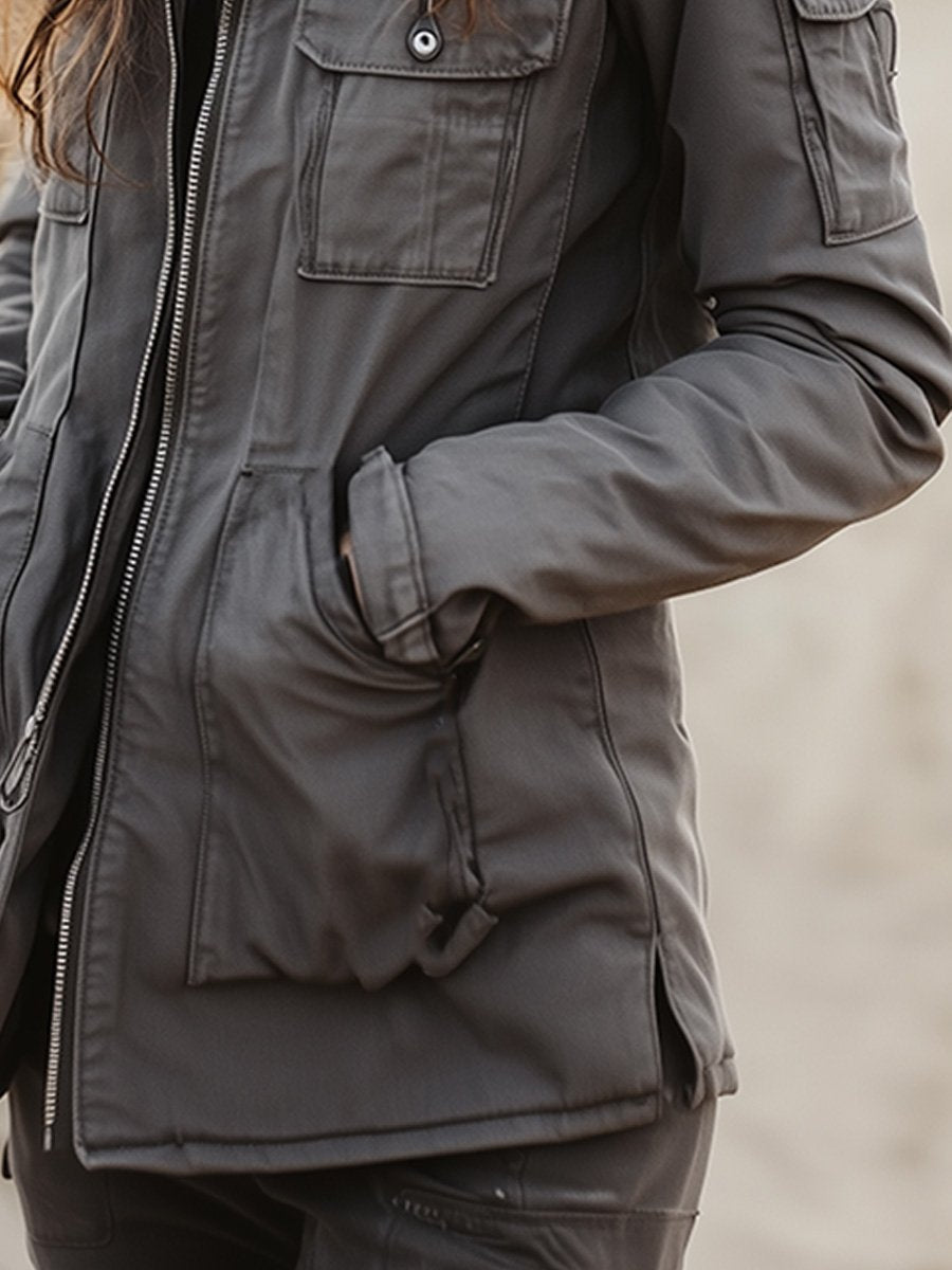 Vintage Casual Windproof Multi-pocket Work Jacket