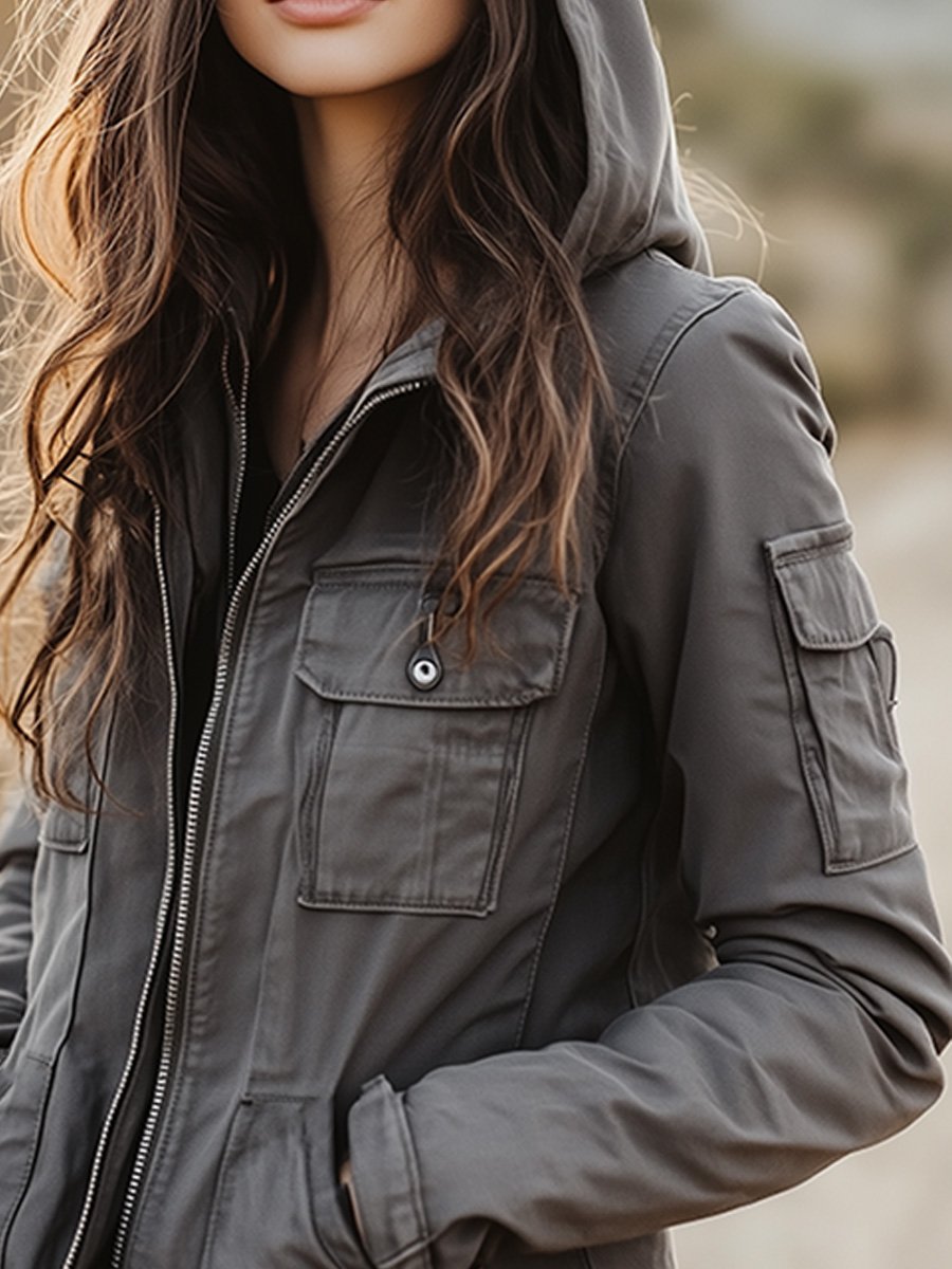 Vintage Casual Windproof Multi-pocket Work Jacket