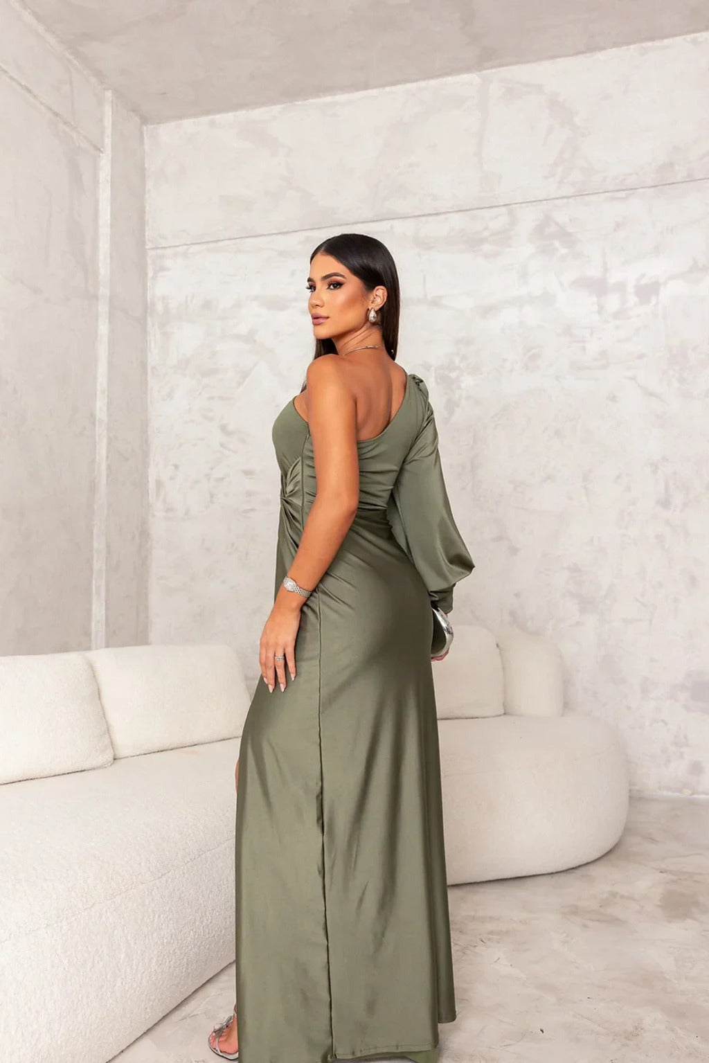 Harmoniaia - Elegant Evening Dress With One Shoulder For Women