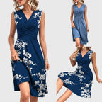 Chryseis - Women's summer dress with wrap neckline