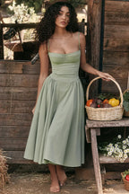 Pandia - Sophisticated sleeveless corset dress