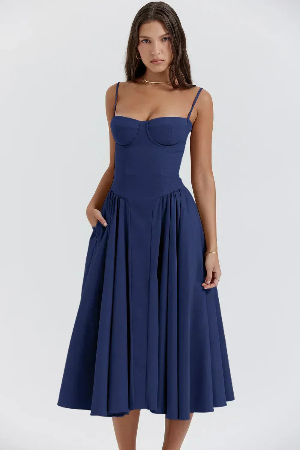 Pandia - Sophisticated sleeveless corset dress