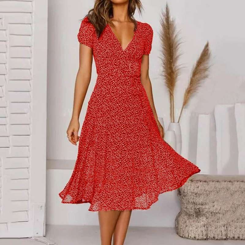 Amphitrite - V-neck summer dress