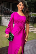 Harmoniaia - Elegant Evening Dress With One Shoulder For Women