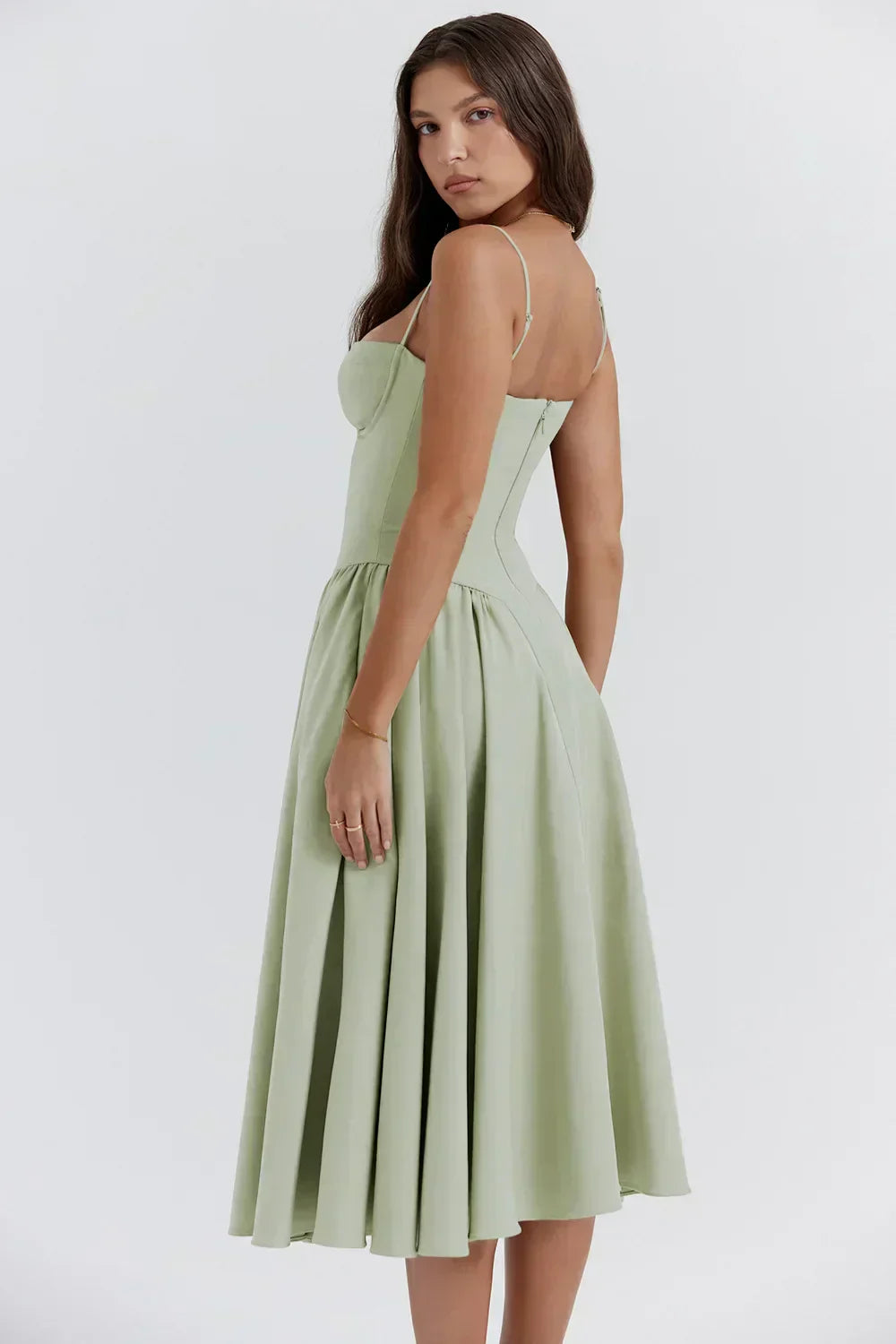 Pandia - Sophisticated sleeveless corset dress