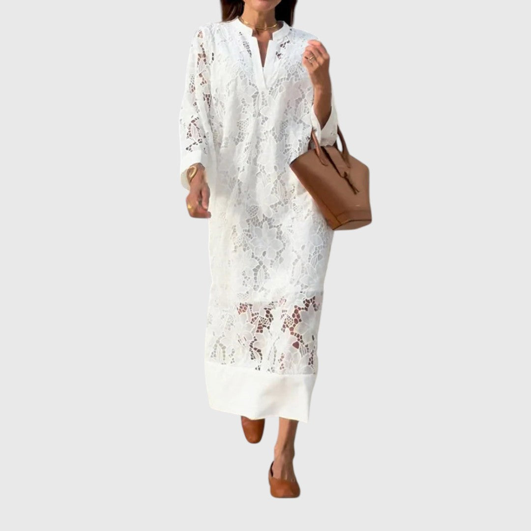 Eurydamia - Dahlia Embroidered Midi Dress