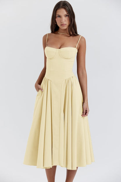 Pandia - Sophisticated sleeveless corset dress