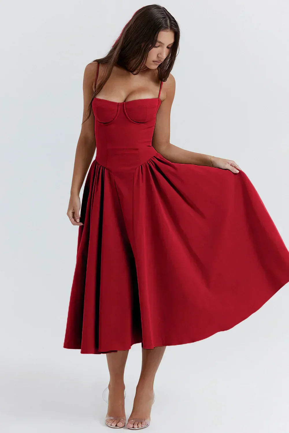 Pandia - Sophisticated sleeveless corset dress