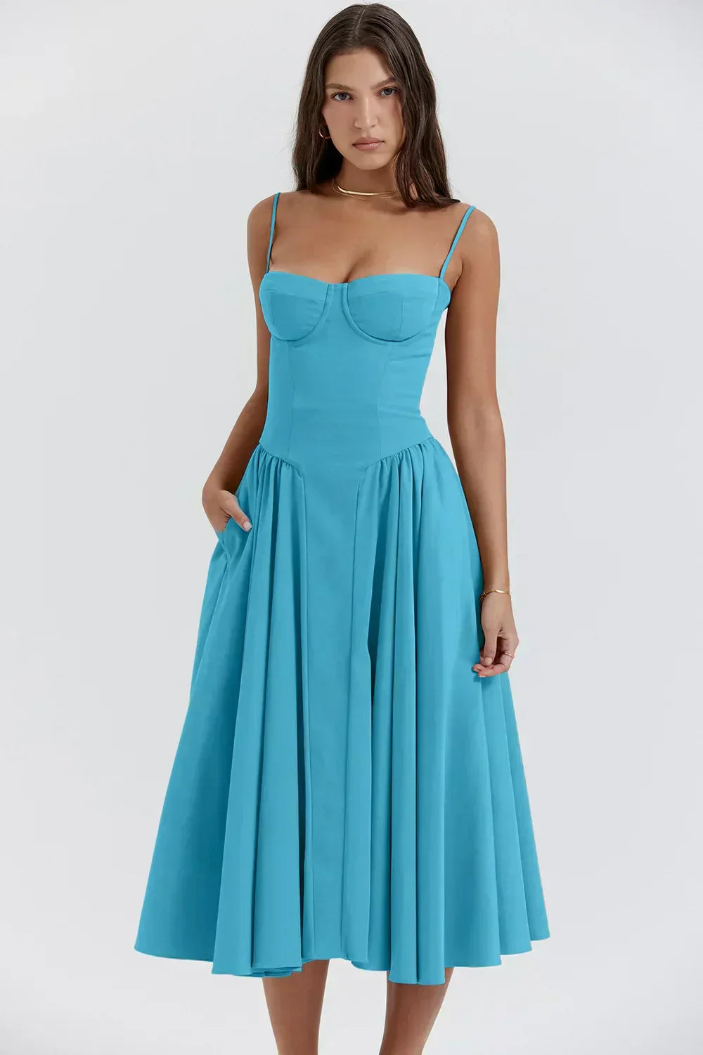 Pandia - Sophisticated sleeveless corset dress