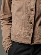 Vintage Washed Tan Denim Jacket