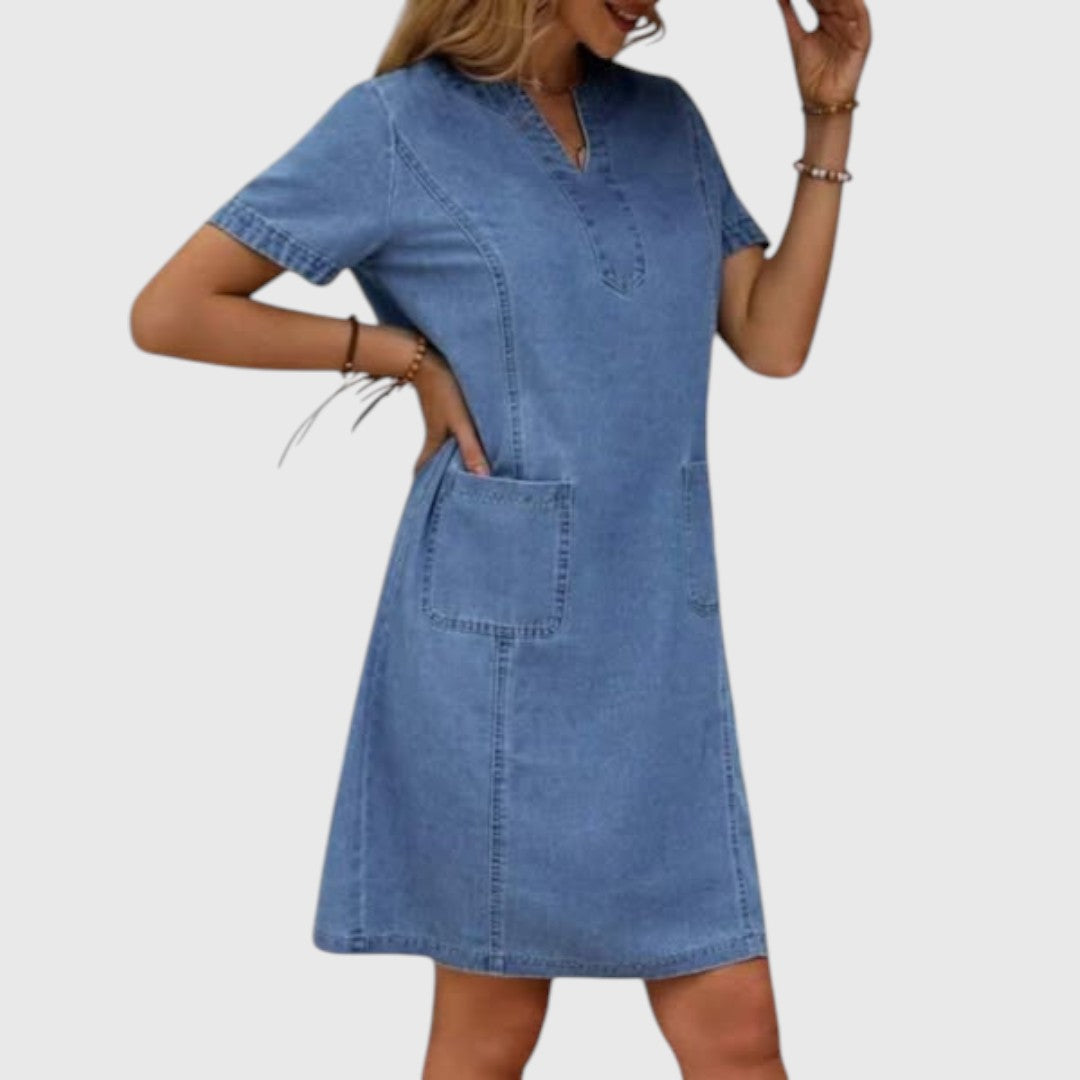 Despina - Casual Denim Dress