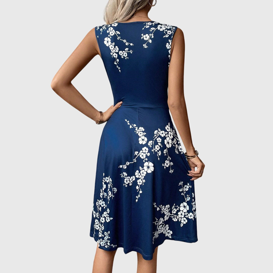 Chryseis - Women's summer dress with wrap neckline