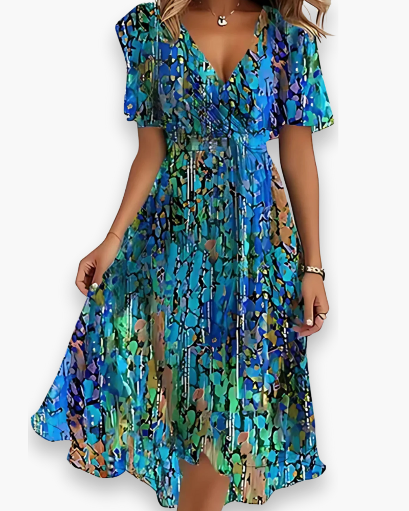 Melia - Ladies Casual Boho Midi Dress