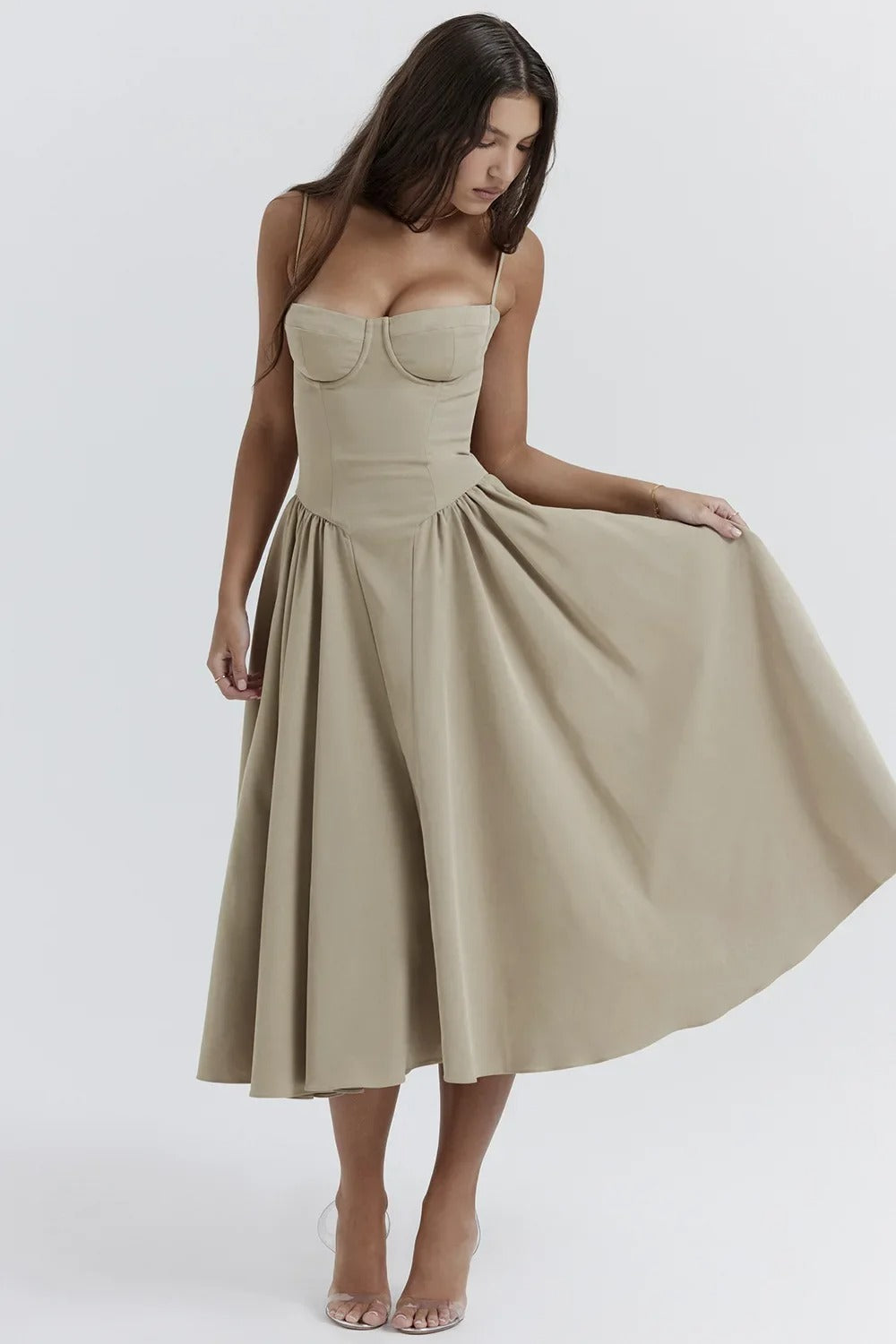 Pandia - Sophisticated sleeveless corset dress