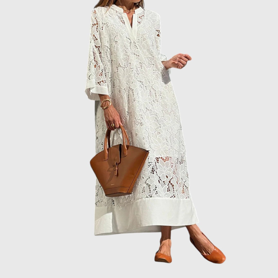 Eurydamia - Dahlia Embroidered Midi Dress