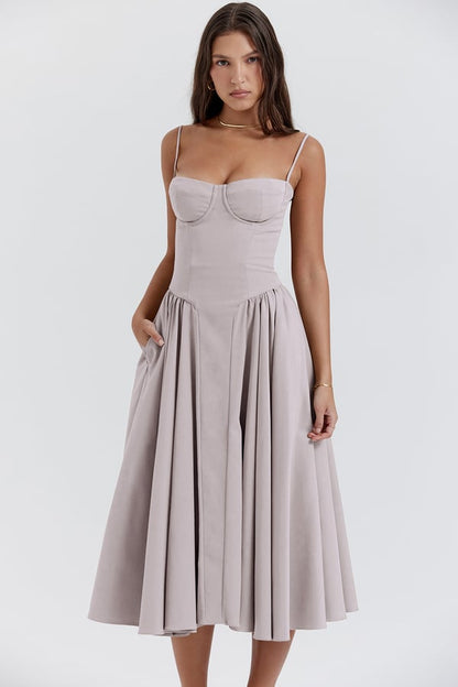 Pandia - Sophisticated sleeveless corset dress