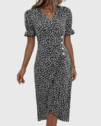 Myrrha - Fresh Bloom V-Neck Dress