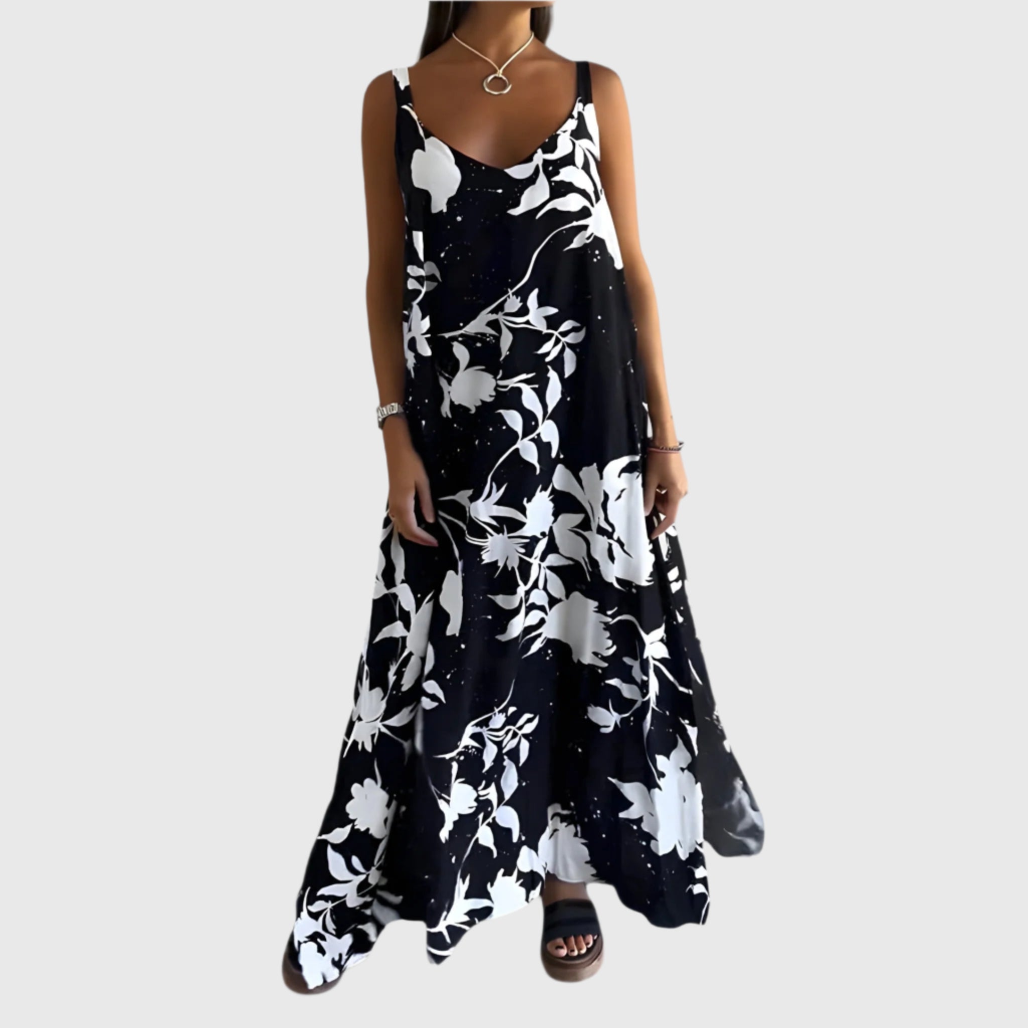 Altheaaia - Floral Sleeveless Summer Dress