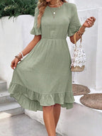 Iphigenia - Elegant Casual Short Sleeve Dress