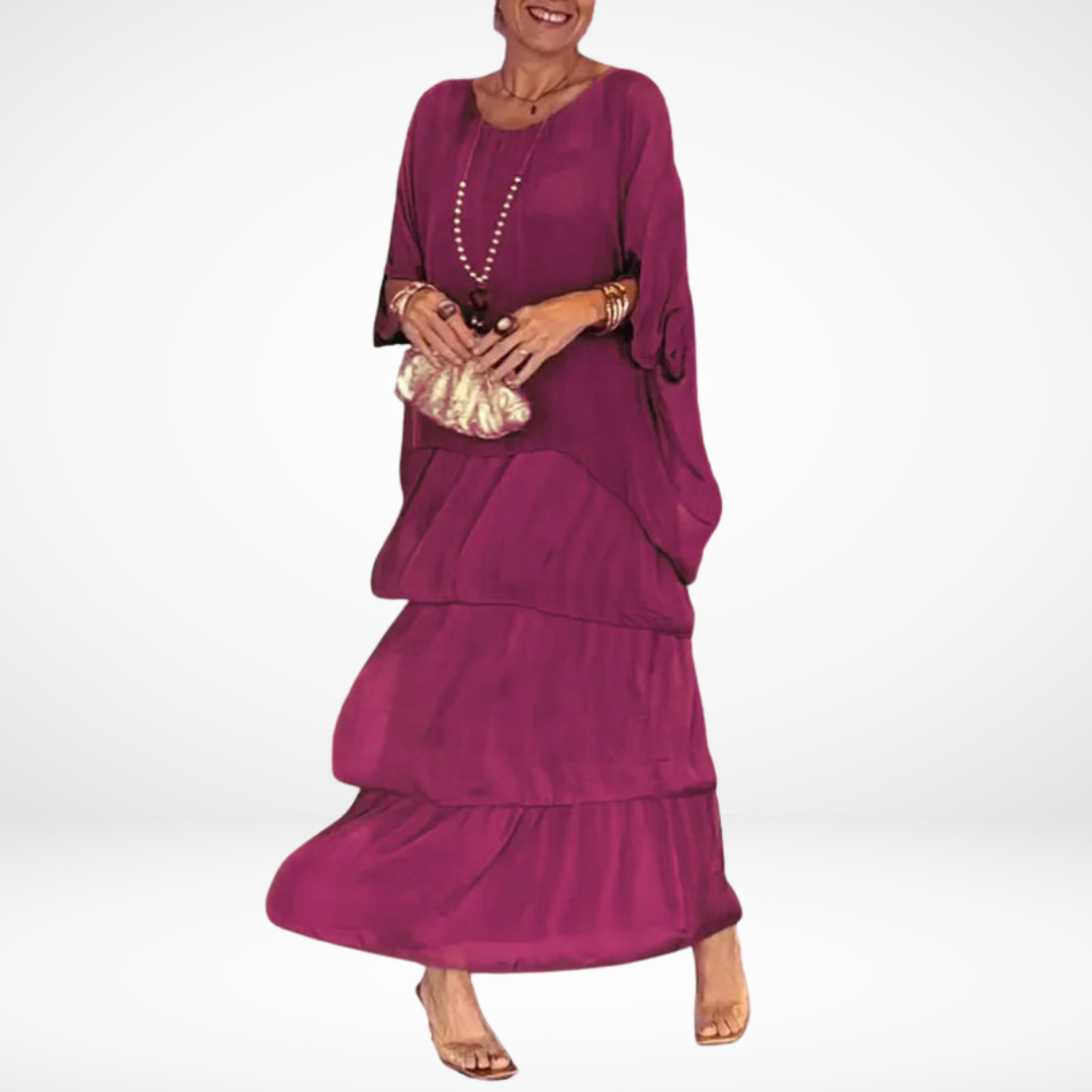 Xanthea - Artistic Loose Maxi Dress