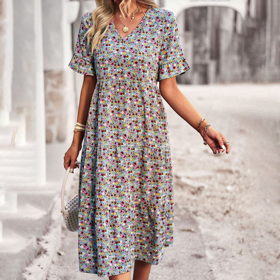 Arete - Summer floral midi dress