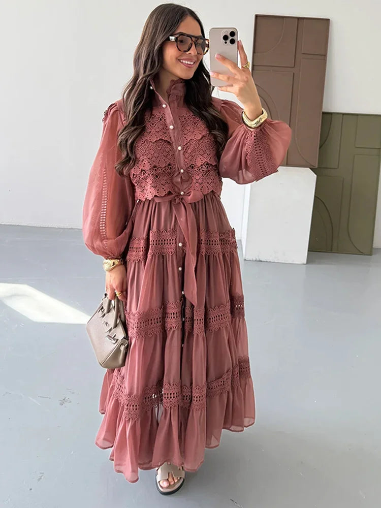 Nemesisyne - Embroidery Maxi Dress