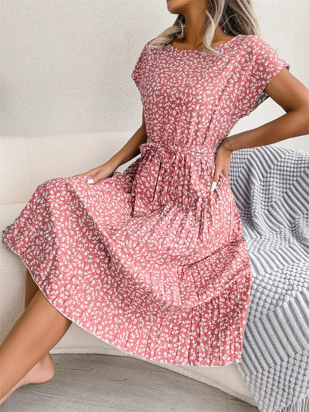 Andromeda - Floral Print Wrap Midi Dress